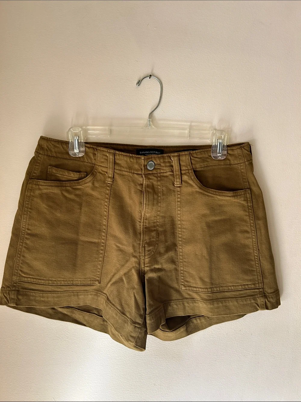 Banana Republic Factory Mid-Rise Utility Shorts in Olive Brown Size 30/10